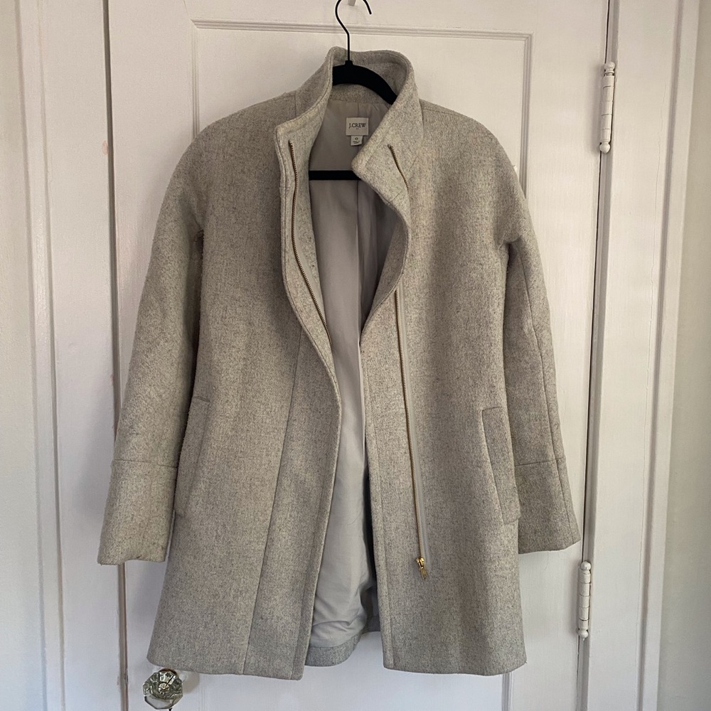 Grey wool blend JCrew coat